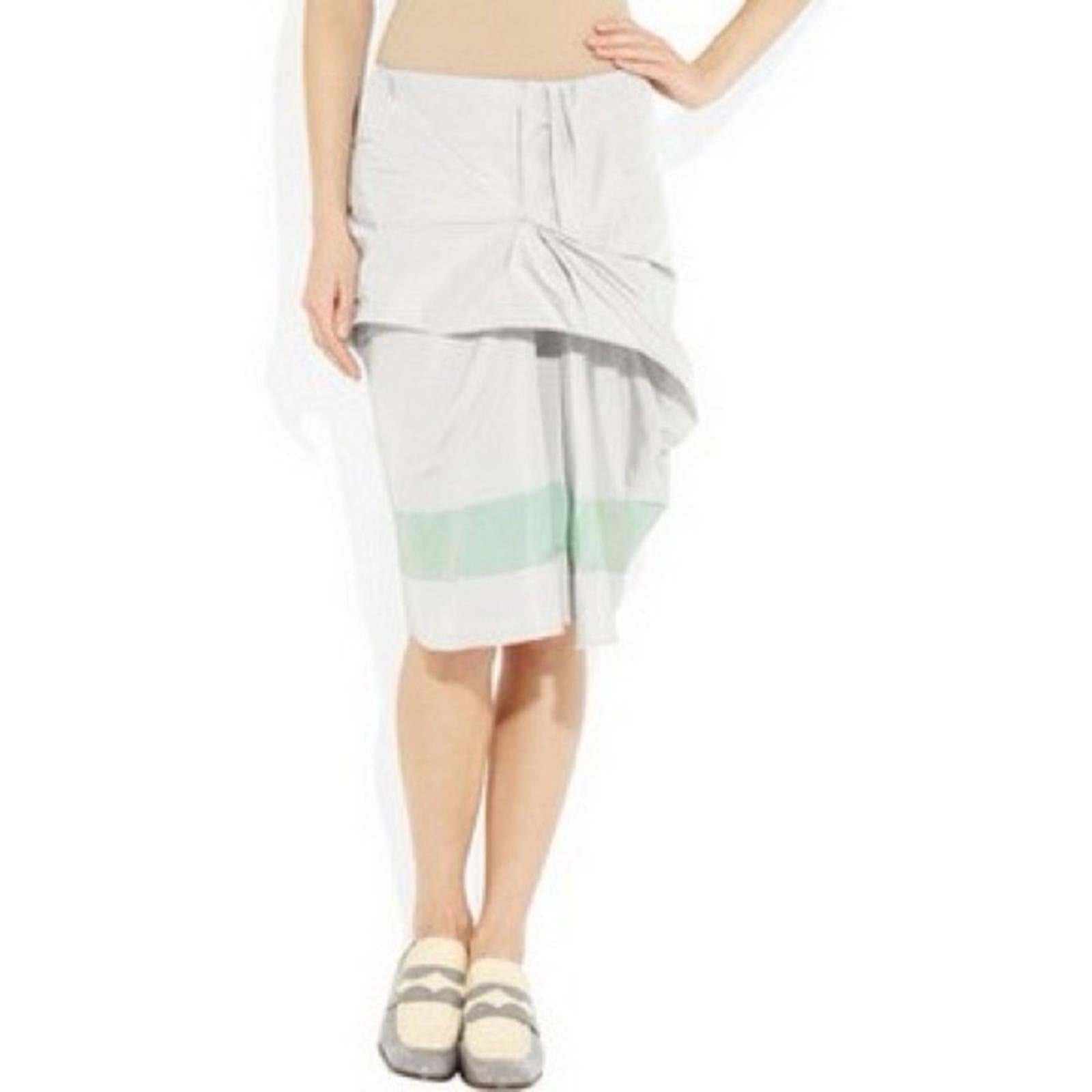 NEW Marc Jacobs Grey Pleated Detail Midi Skirt, Size 6 EXCELLENT!