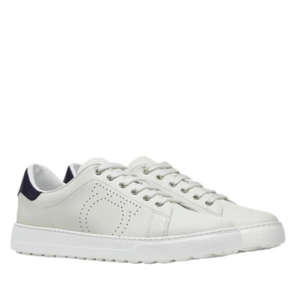 Ferragamo Pierre Low Top Sneakers, Calf Leather Size EU 41 New in Box