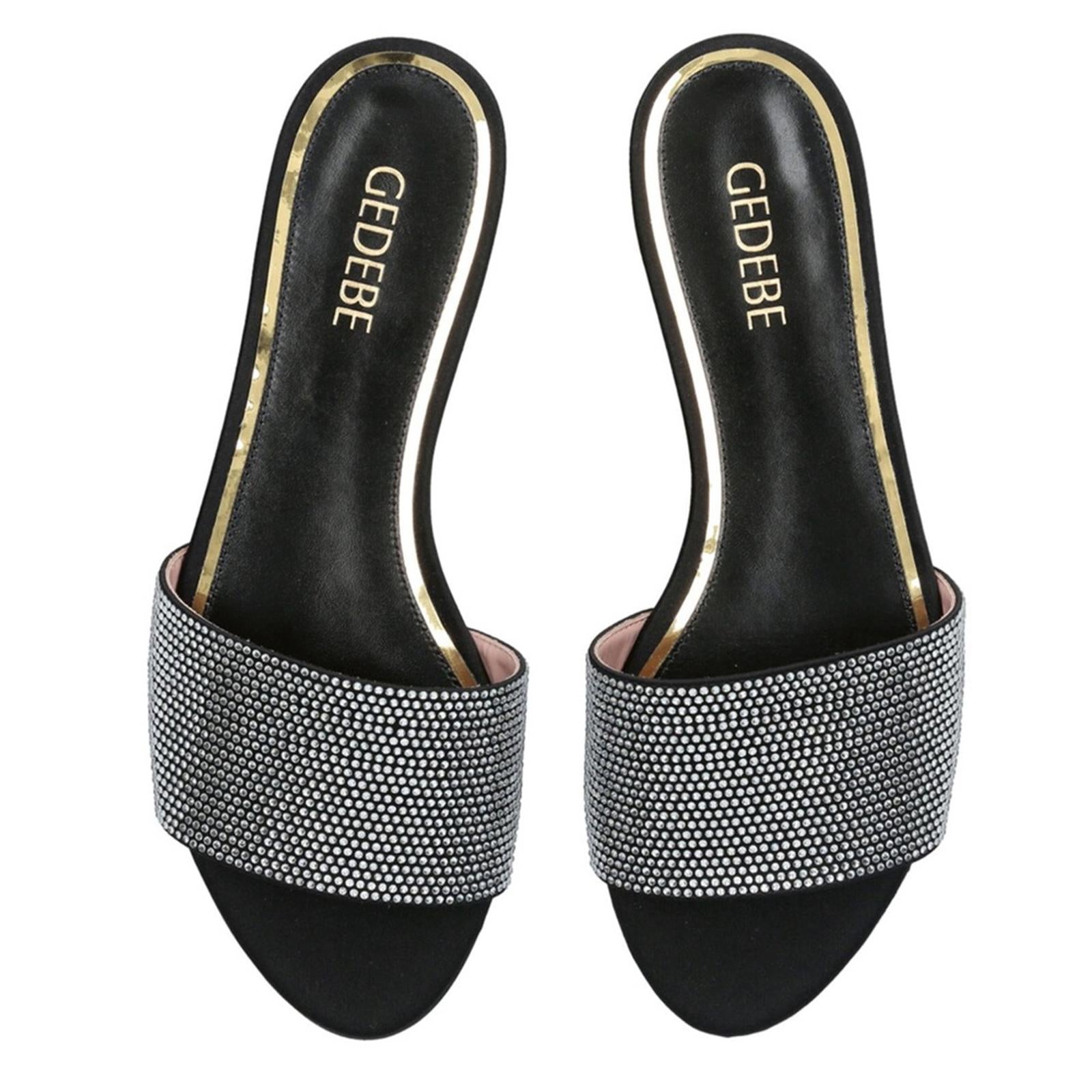 Gedebe Women's Cassis Embellished Slide Sandals, Size 38 New in Box $725