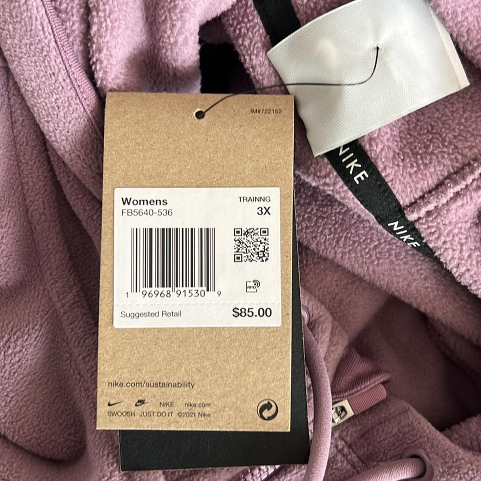 Nike Therma-FIT One Oversized Full-Zip Fleece Hoodie, Plus Size 3X New w/Tag