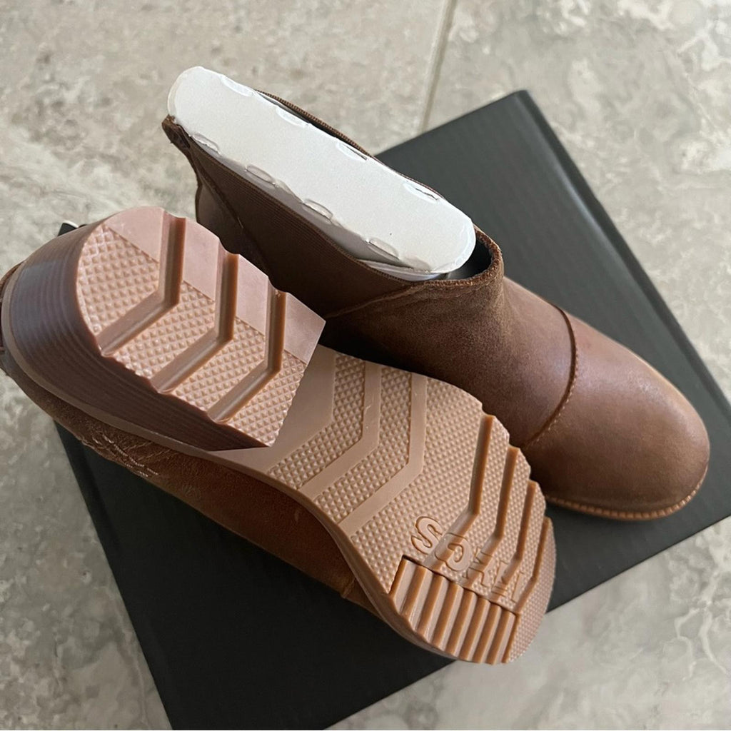 NEW Sorel Cate Lug Sole Chelsea Boots in Brown , Size EU 36.5 New in Box