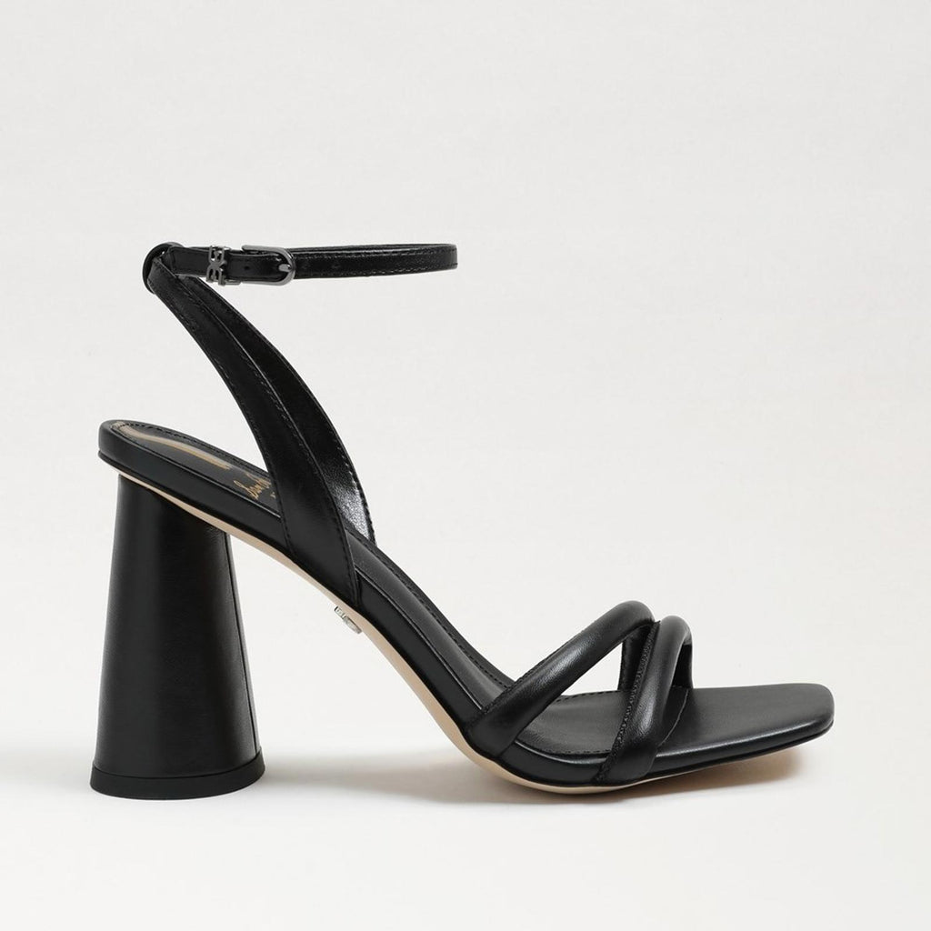 Sam Edelman Kia Block Heel Sandal Black Patent New in Box, Retail $140