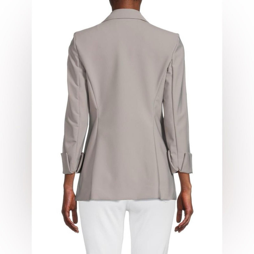 Calvin Klein Infinite Stretch Open-Front Blazer in Grey, Size 6, Retail $139