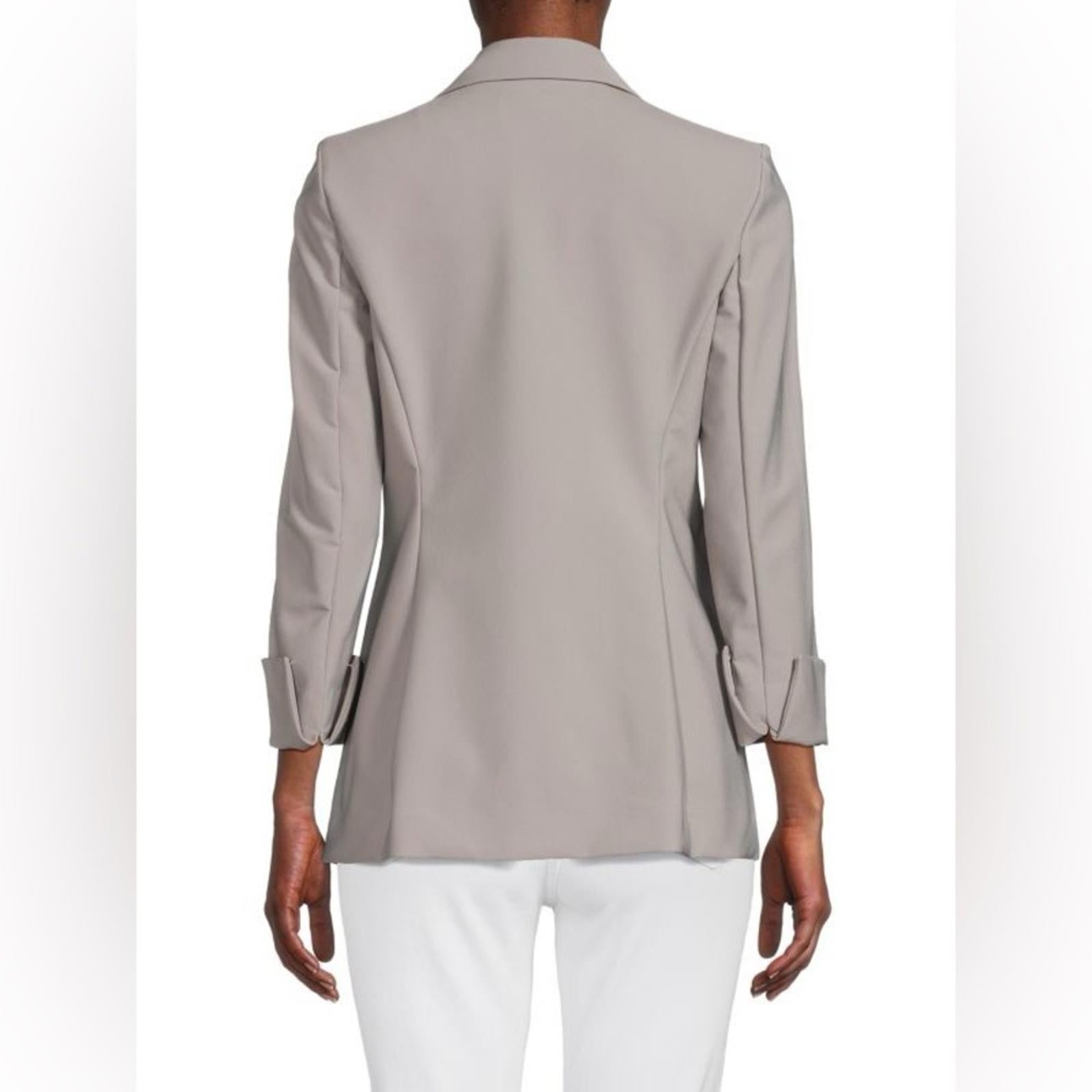 Calvin Klein Infinite Stretch Open-Front Blazer in Grey, Size 6, Retail $139