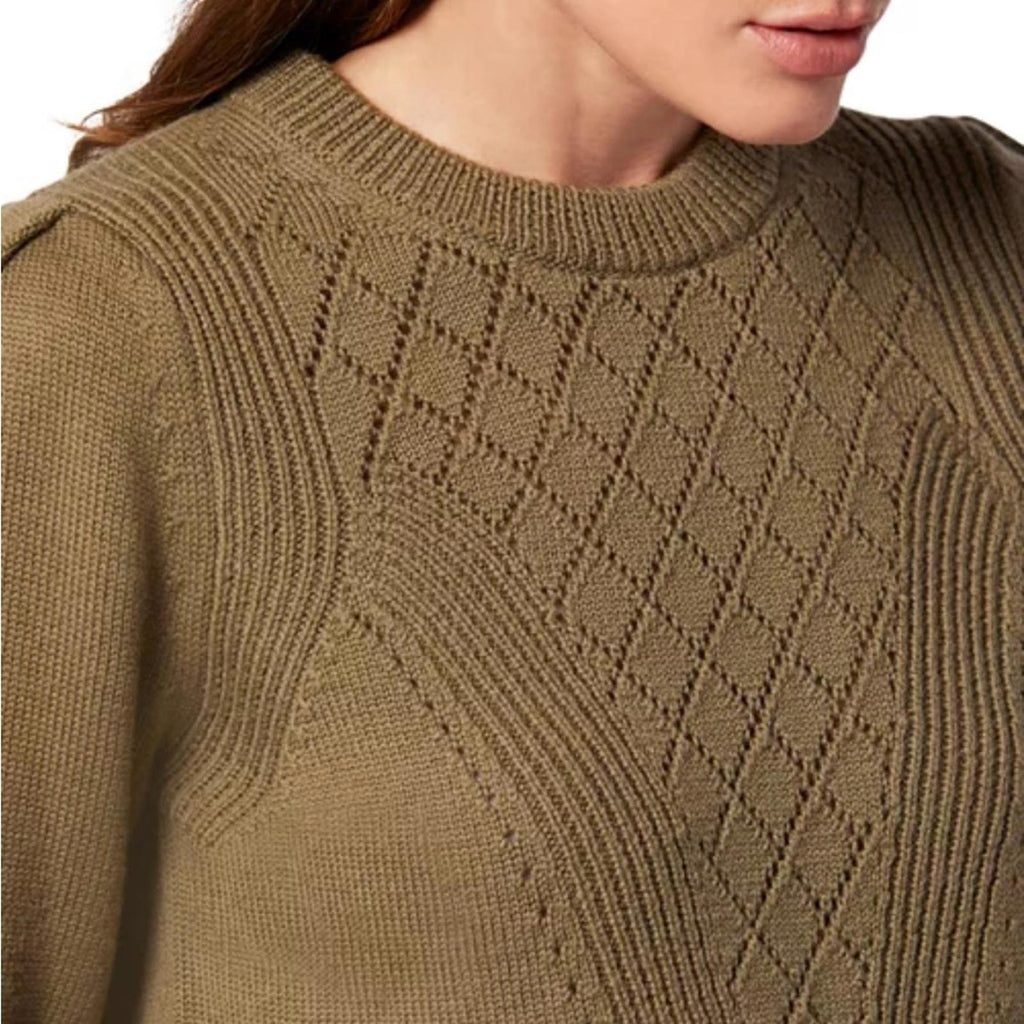 Joie Iena Pointelle Knit Sweater in Stone Grey, Size XS NEW w/Tag $328