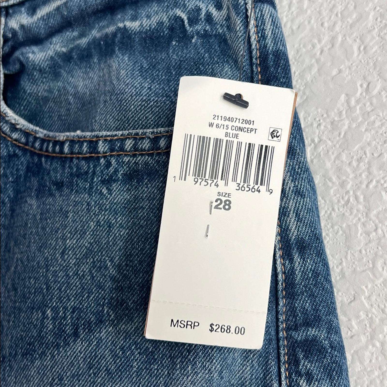 Polo Ralph Lauren Deconstructed Patchwork Denim Midi-Skirt in Blue, Size 28, NEW