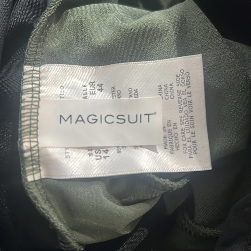 MagicSuit Rita Soft Cup Adjustable Strap Tankini in Military Green, Size 14 NEW