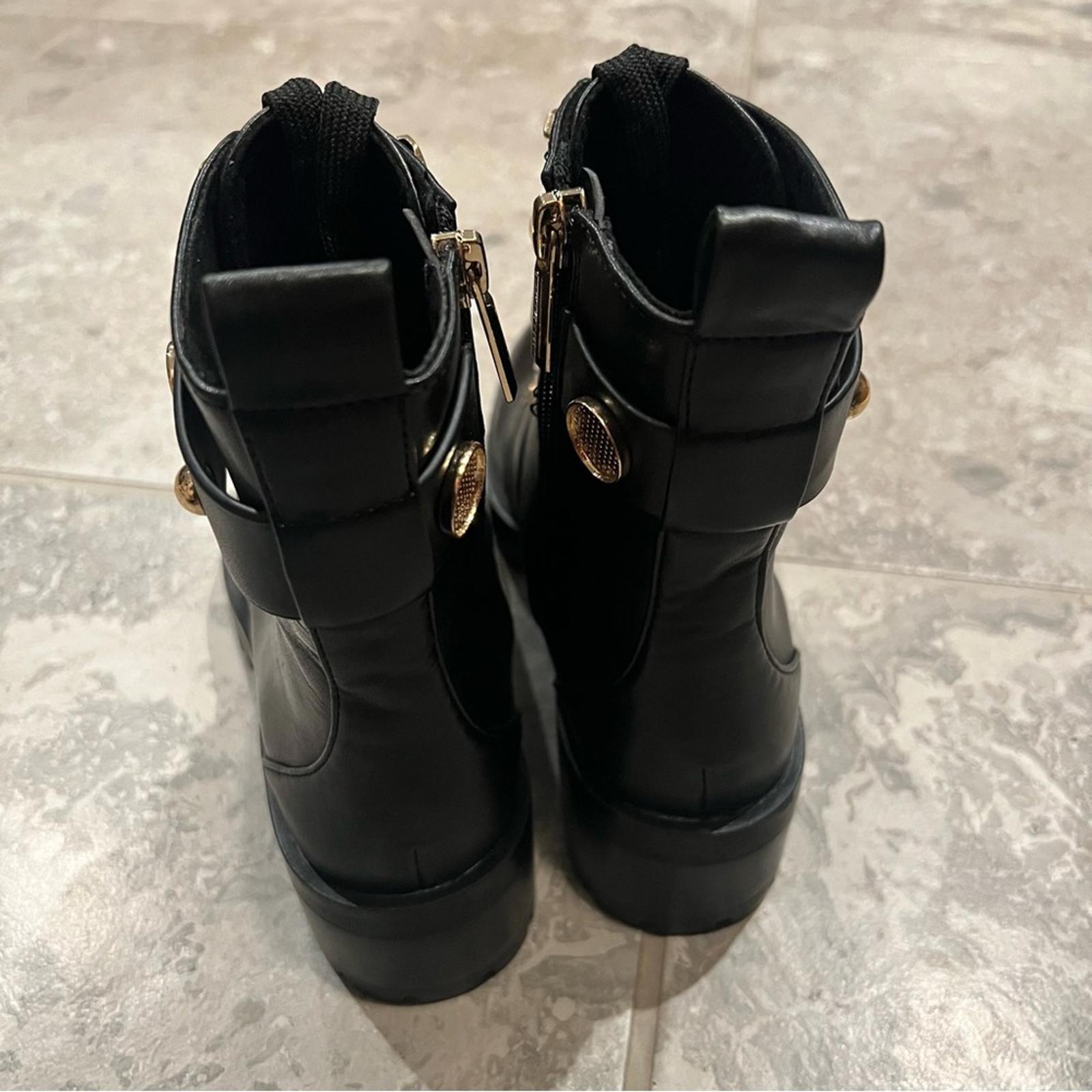Karl Lagerfeld Perry Lace Up Boots, Black Size US 5M EU 35 Retail $199