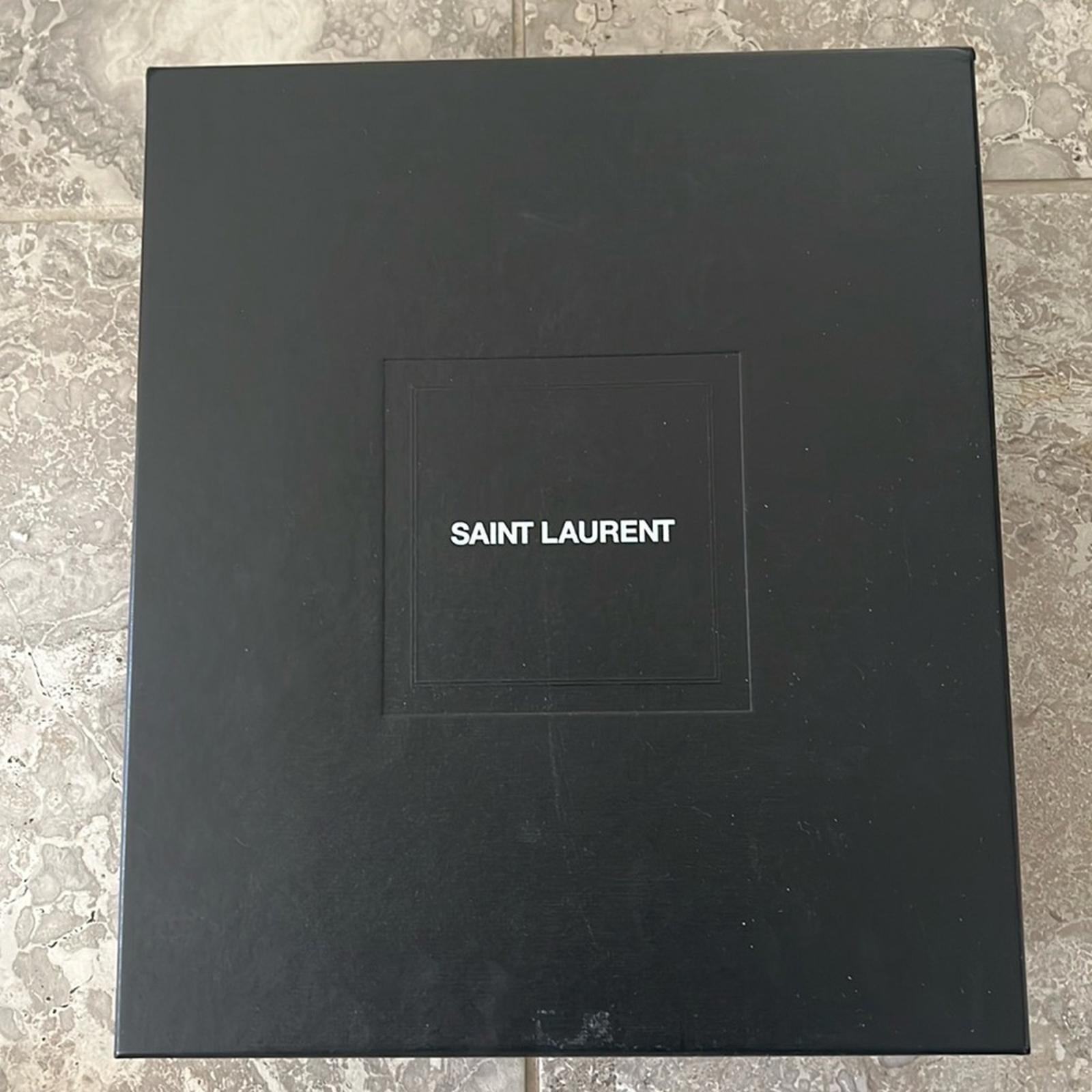 Saint Laurent 105mm Opyum Boots, Real Beige Light Bronze Size 35.5 New+Dust Bags