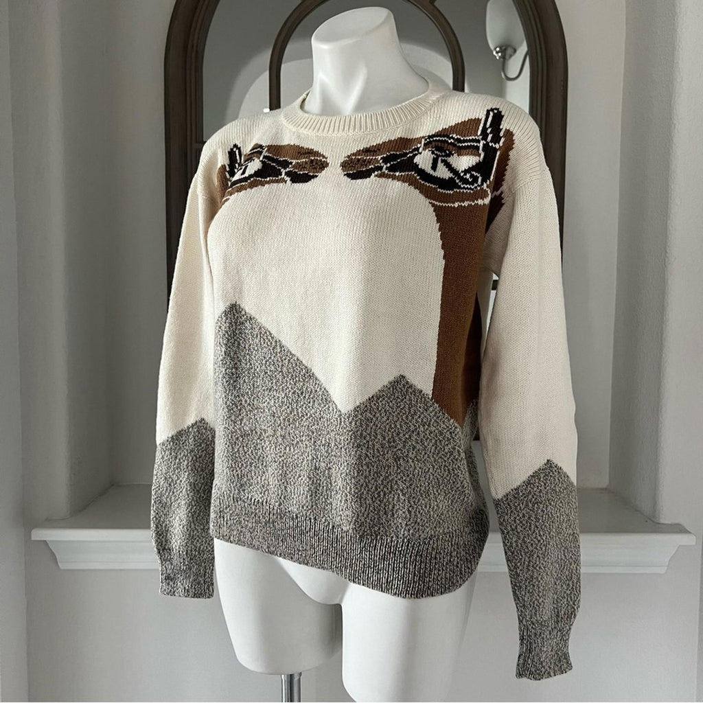 Mara Hoffmann Pullover in Oatmeal Crewneck Sweater Size S Retail $336 (SOLD OUT)
