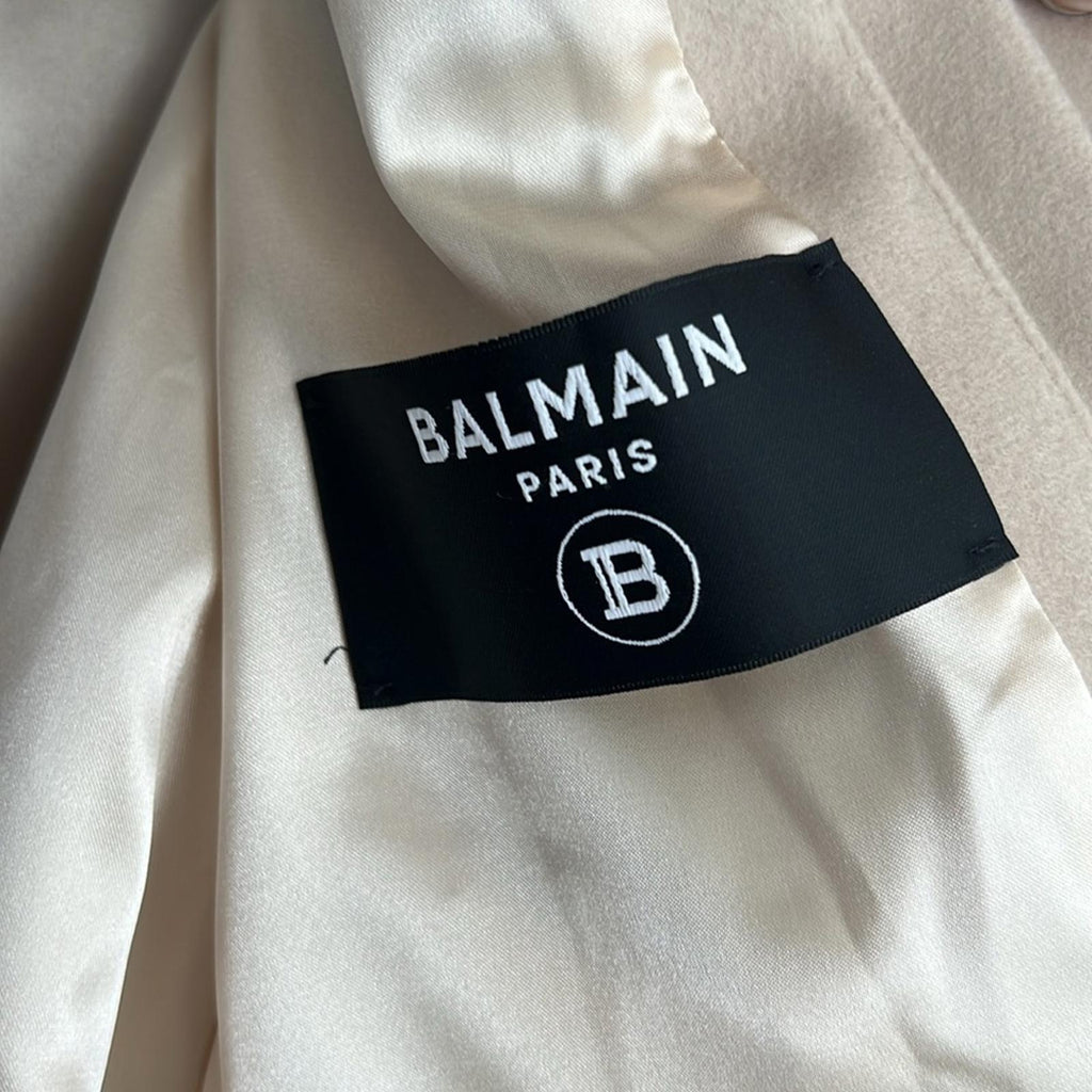 Balmain Embroidered Cursive Logo Letterman Jacket, Size IT 54 New w/Tag
