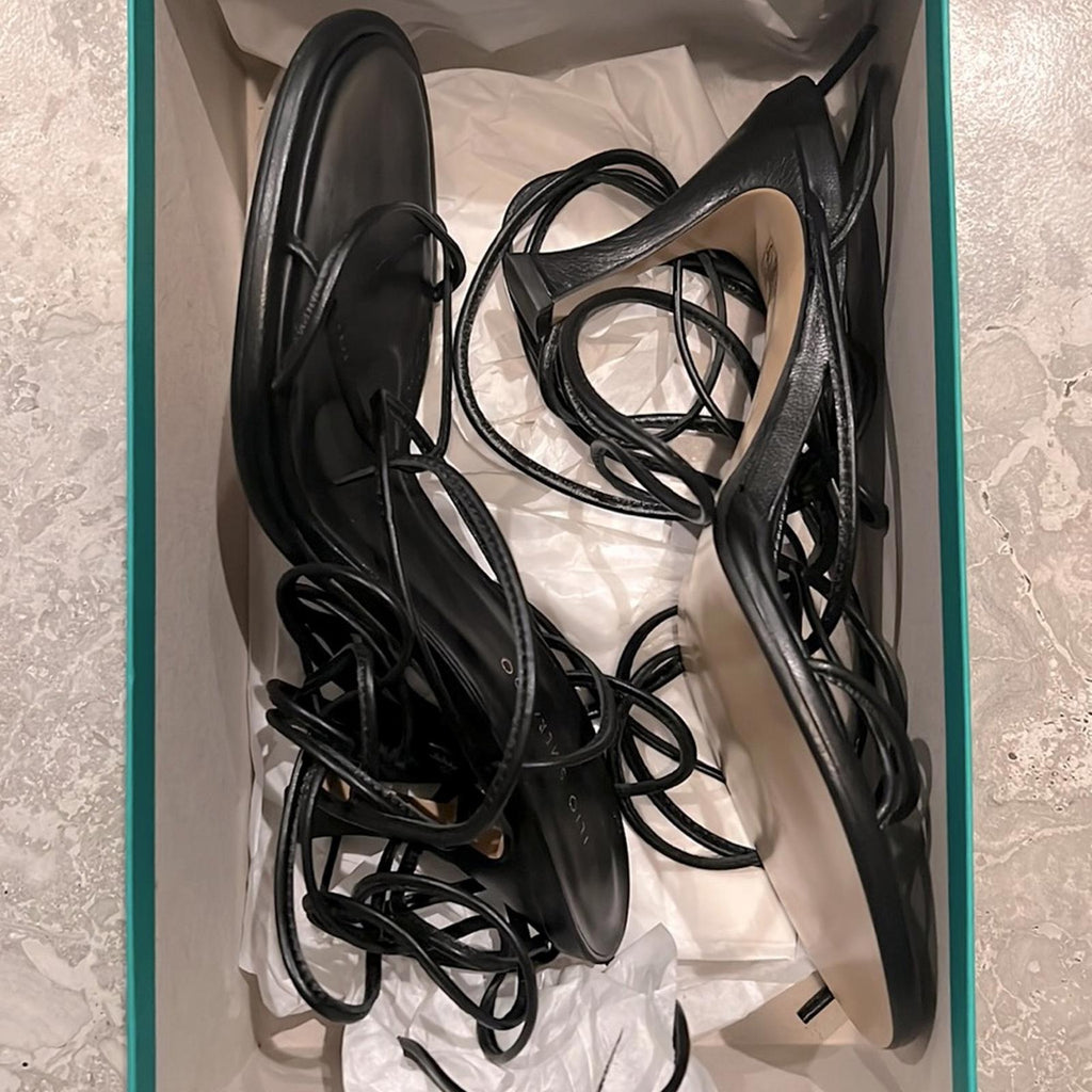 ILIO SMERALDO x Ilenia Toma Strappy Ankle Tie High Heel Sandals Size 39 NWT $560