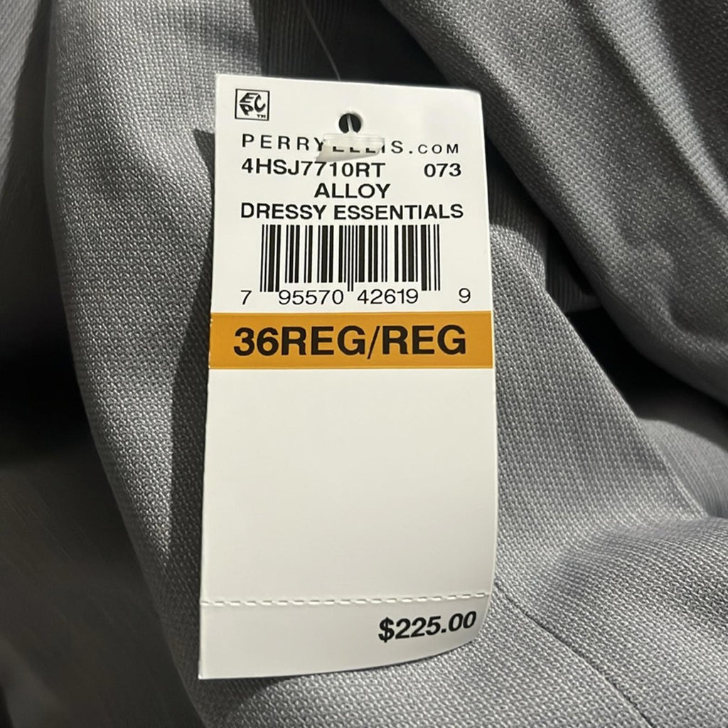 Perry Ellis Premium Men’s Alloy Slim Fit Stretch Tech Suit, Size 36 R NWT $225