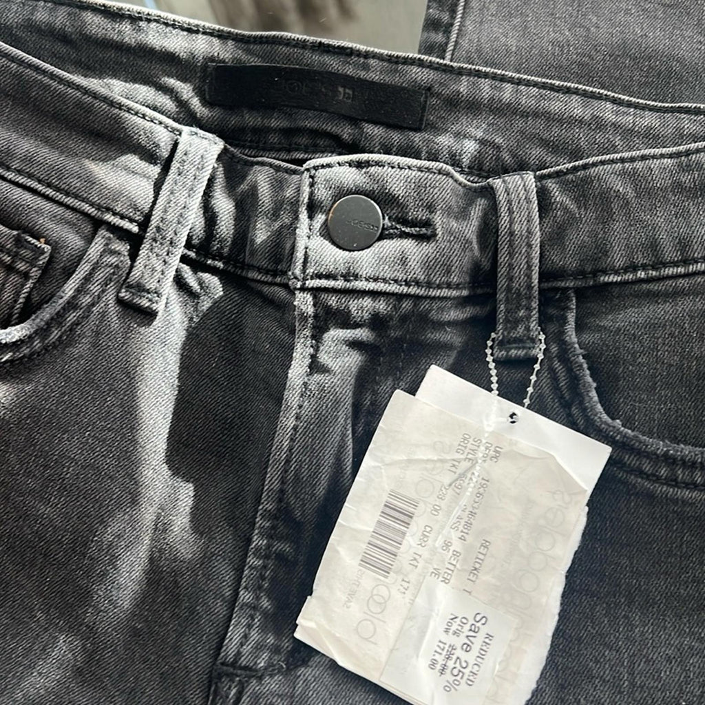 Joe’s The Lara Mid-Rise Cigarette Ankle Distressed Jeans in Black, NEW, Size 27