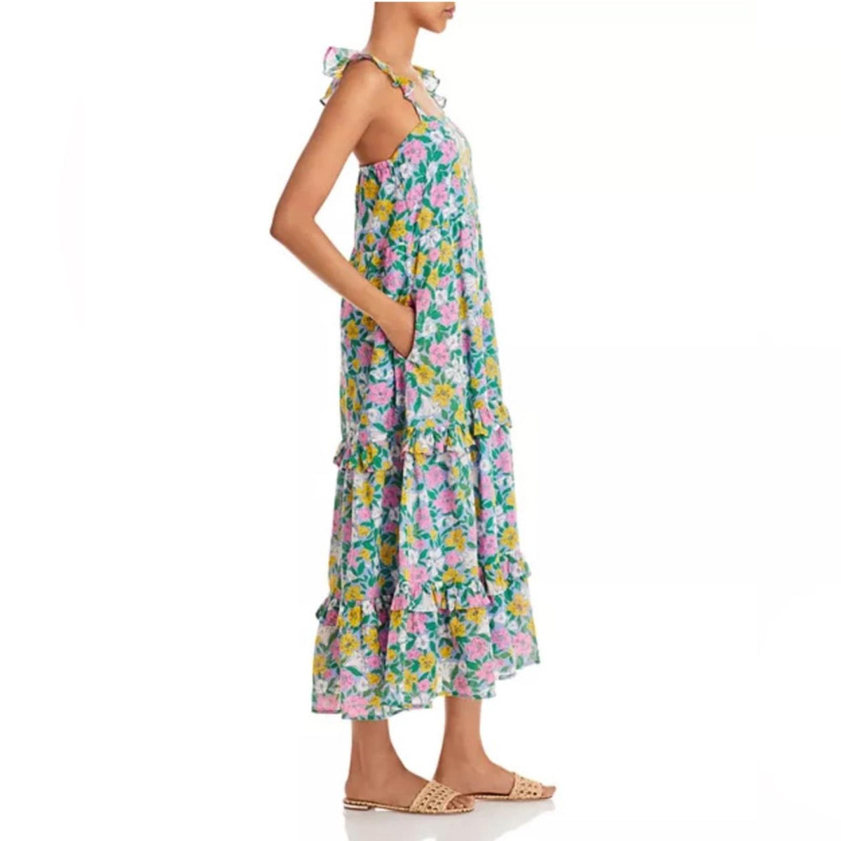 Banjanan Penolope Dress in Melodic Floral Vista, Cotton Size S New w/Tag $325