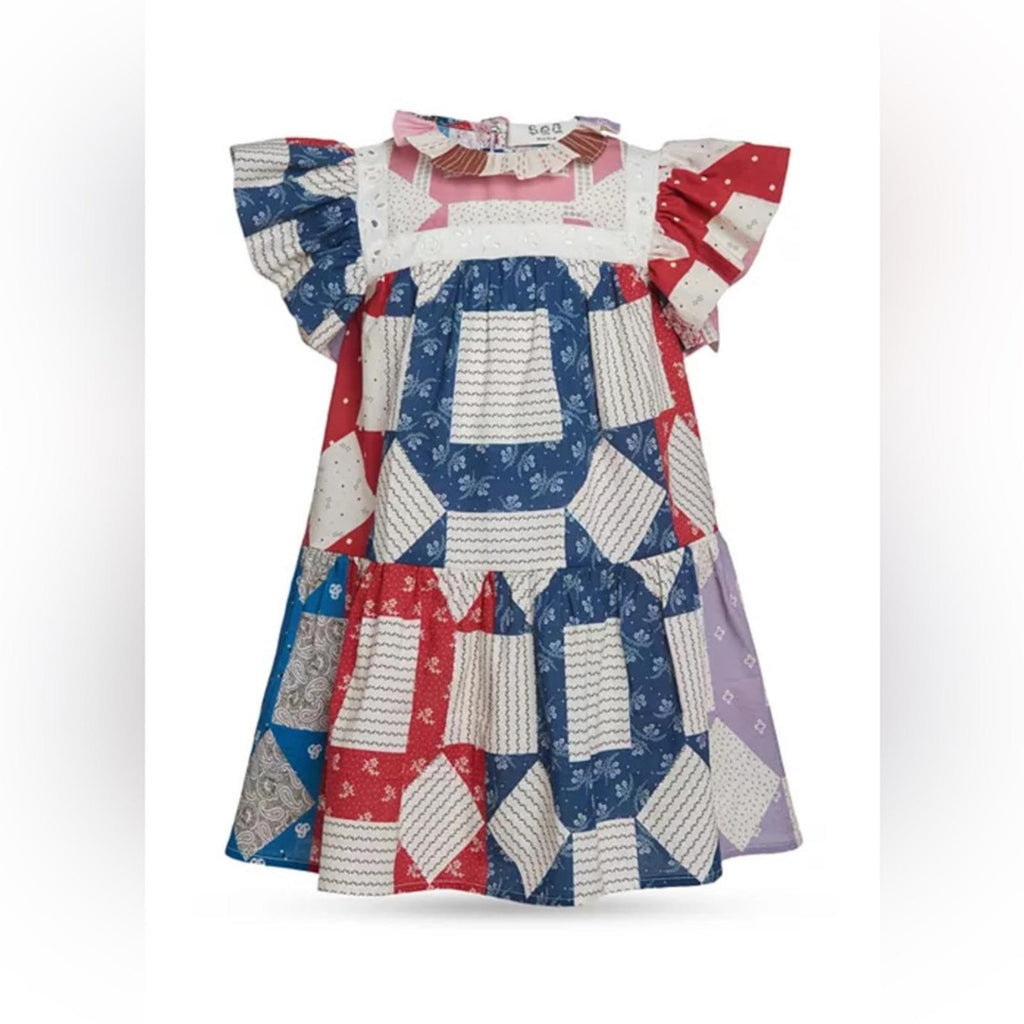 Sea New York Girls' Nohr Patch Flutter Dress, NWT, Size 10Y
