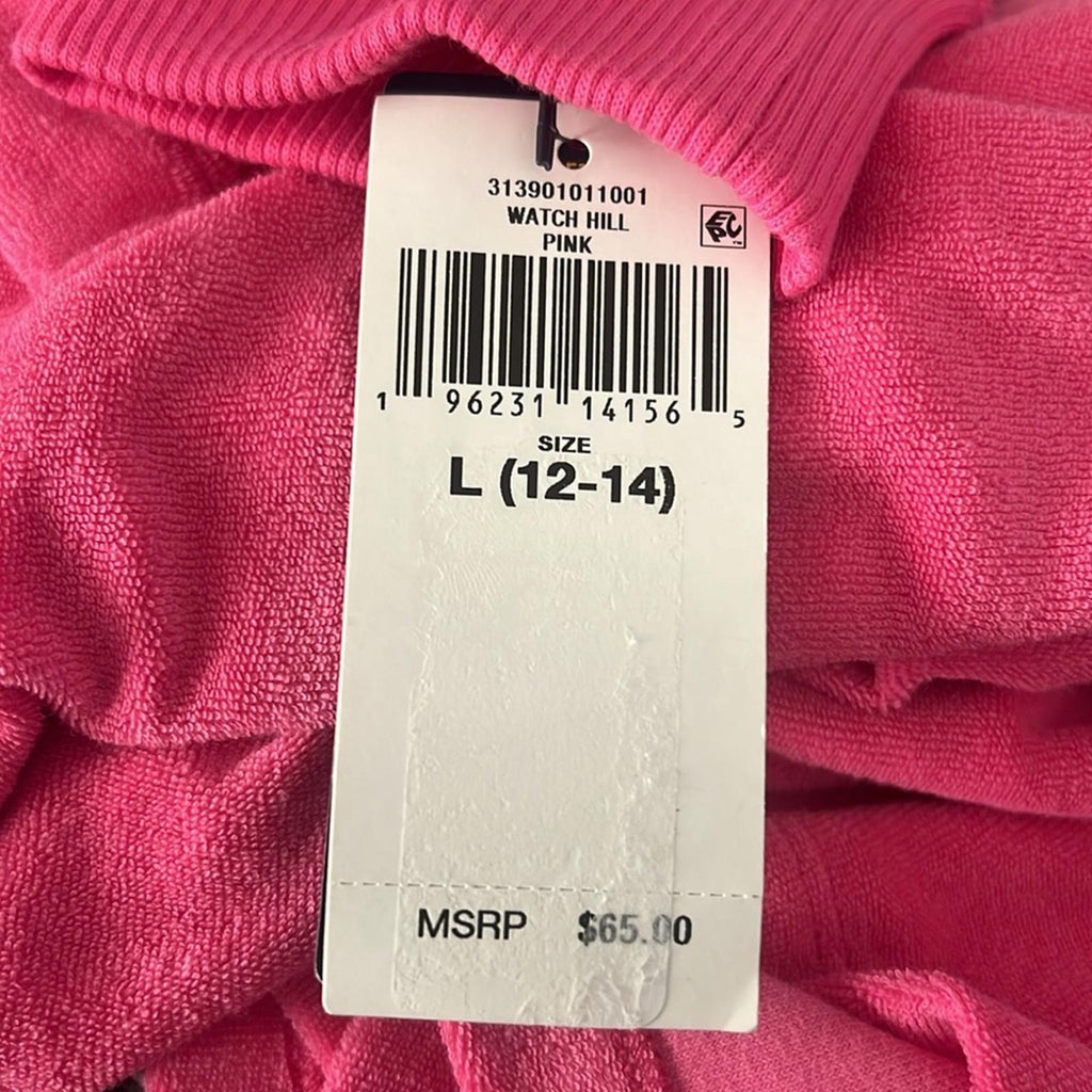 Ralph Lauren Girls' Terry Boxy Hoodie in Watch Hill Pink, Size L(12-14) NWT $65