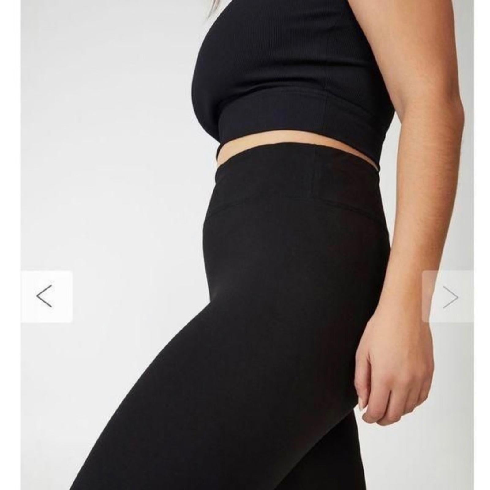 Cotton:On Curve Ultra Soft Cross Over Full Length Tight in Black, Size 14 NEW
