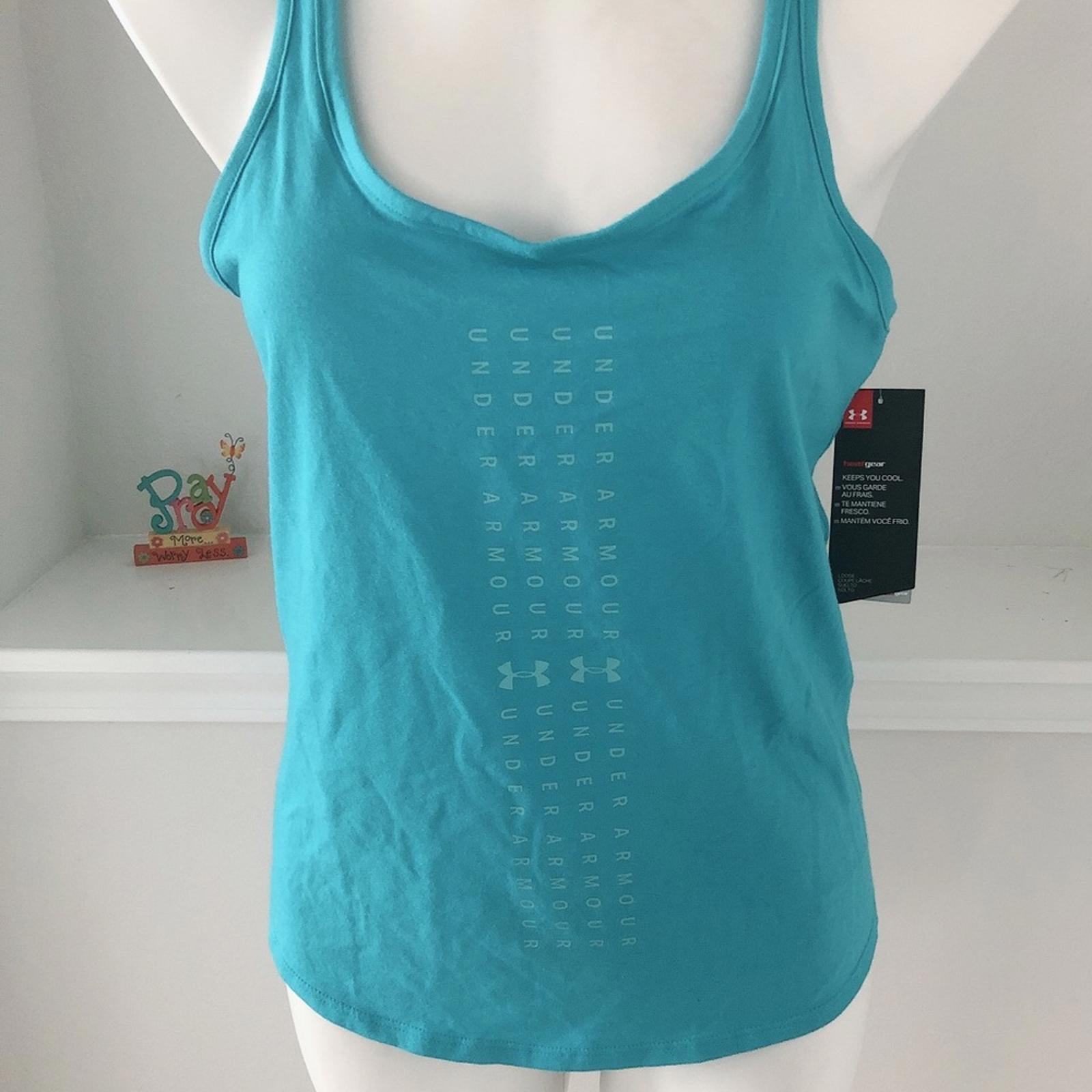 Under Armour Graphic Escape Blue Haze Tank Top, Size XS New w/Tag $25