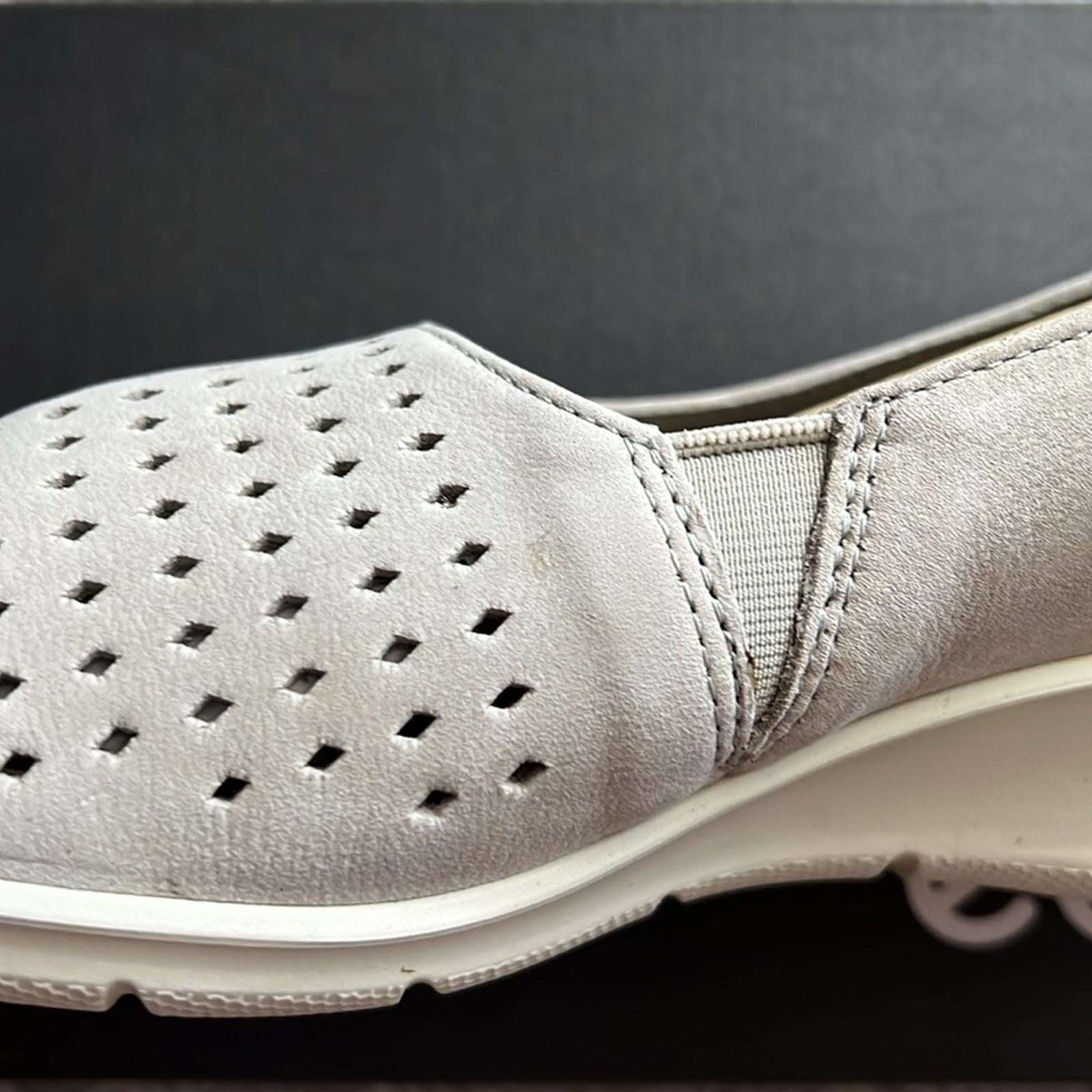 ECCO Felicia Gravel Leather Wedge Heel Shoes, Size EU 41 | US 10-10.5 New in Box