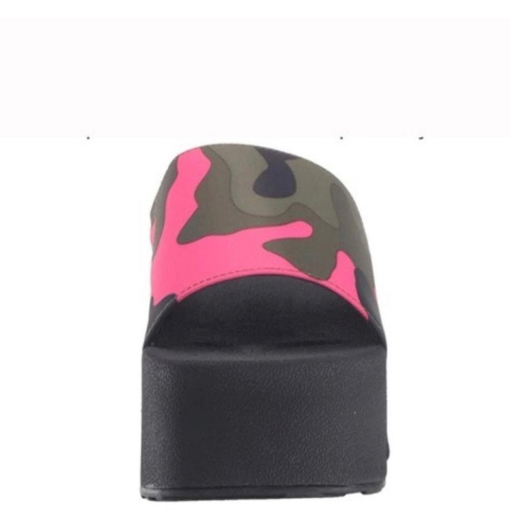 Jessica Simpson Camo Slide Platform Sandals, Size 9, New in Box