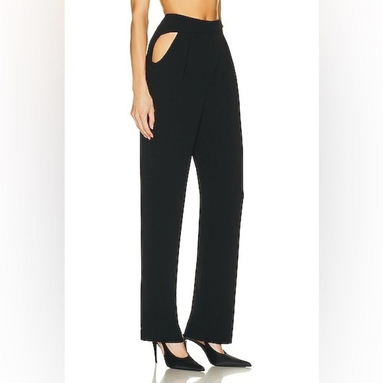 Nicholas Nerissa Asymmetric Cut-Out Pants in Black, NWT, Size 2 Retail $395