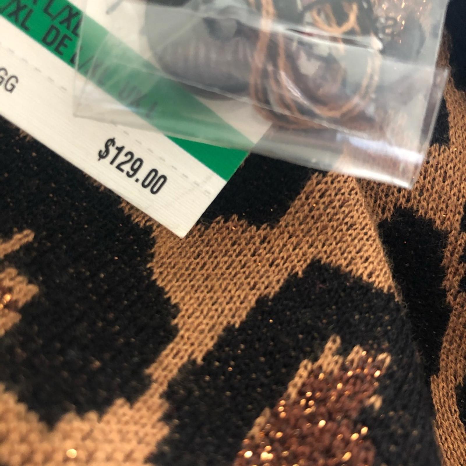 Anne Klein Leopard Print Turtleneck Sweater, Size L/XL New w/Tag