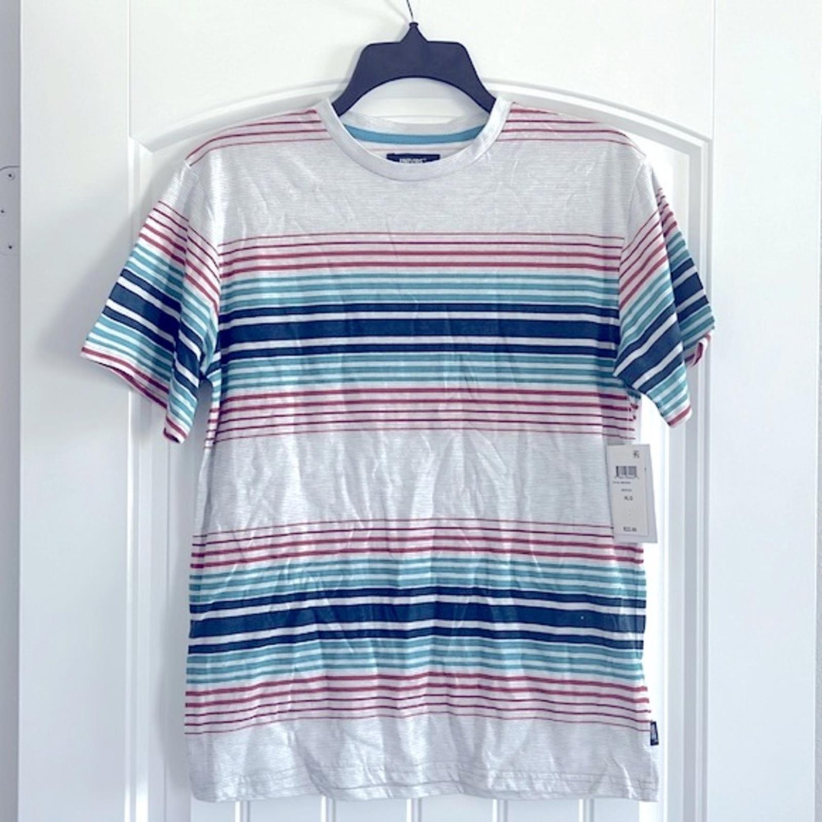 Univibe Boys Cristiano Multi Stripe Crewneck SS T-Shirt Size XL New w/Tag