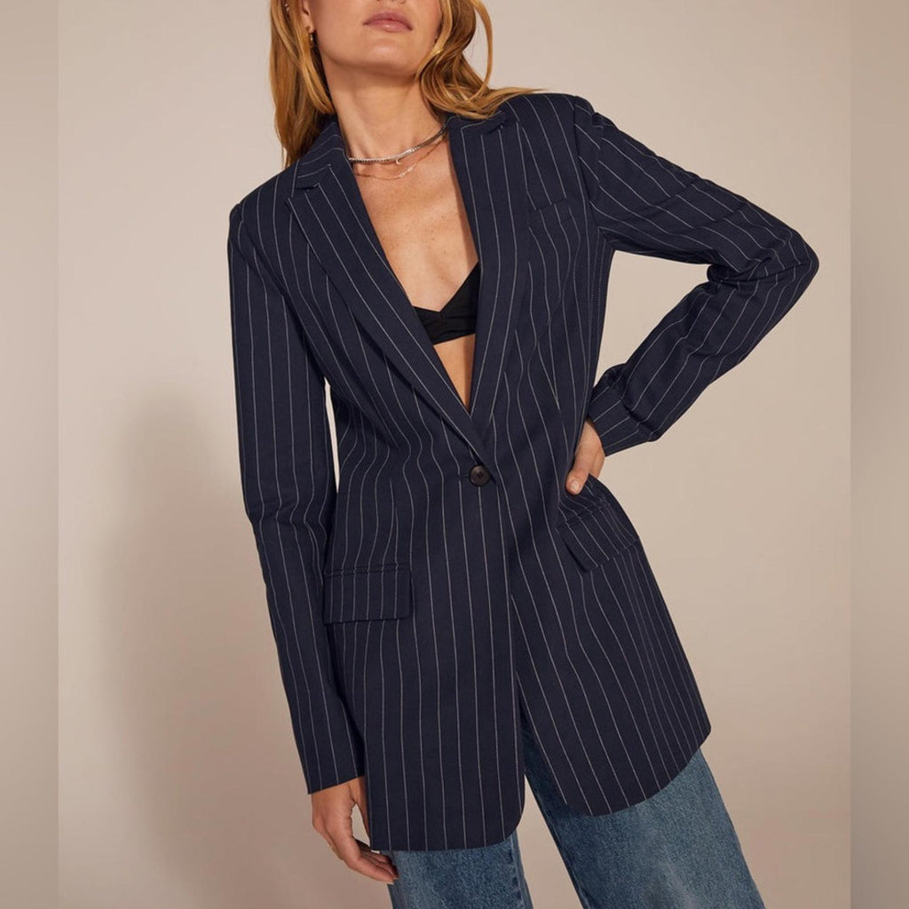 Favorite Daughter The Break Up Oversize Stretch Cotton Blazer, Size XXS, NEW