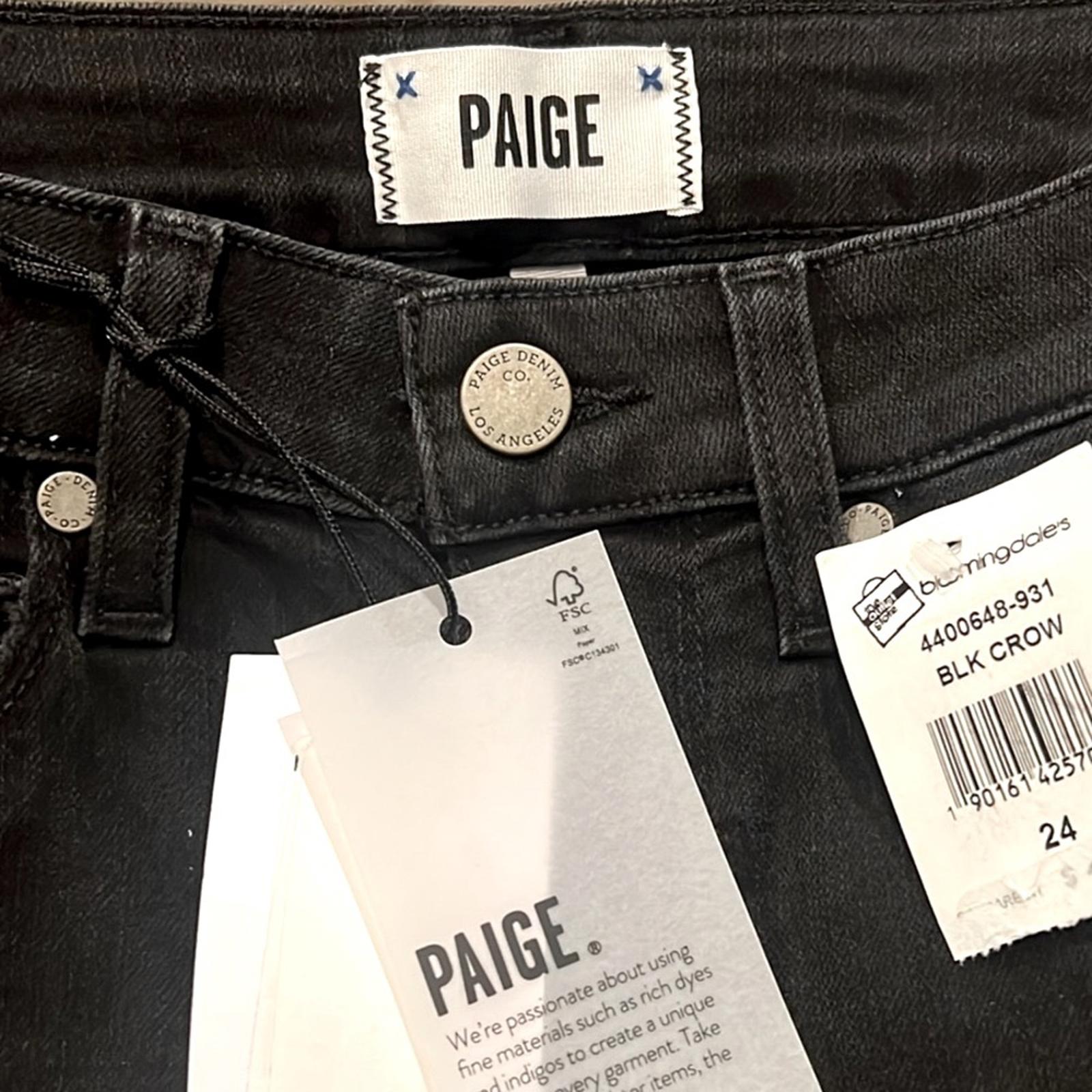 Paige Anthropologie Verdugo Super Distressed Ankle Jeans Black, Revolve NWT $239