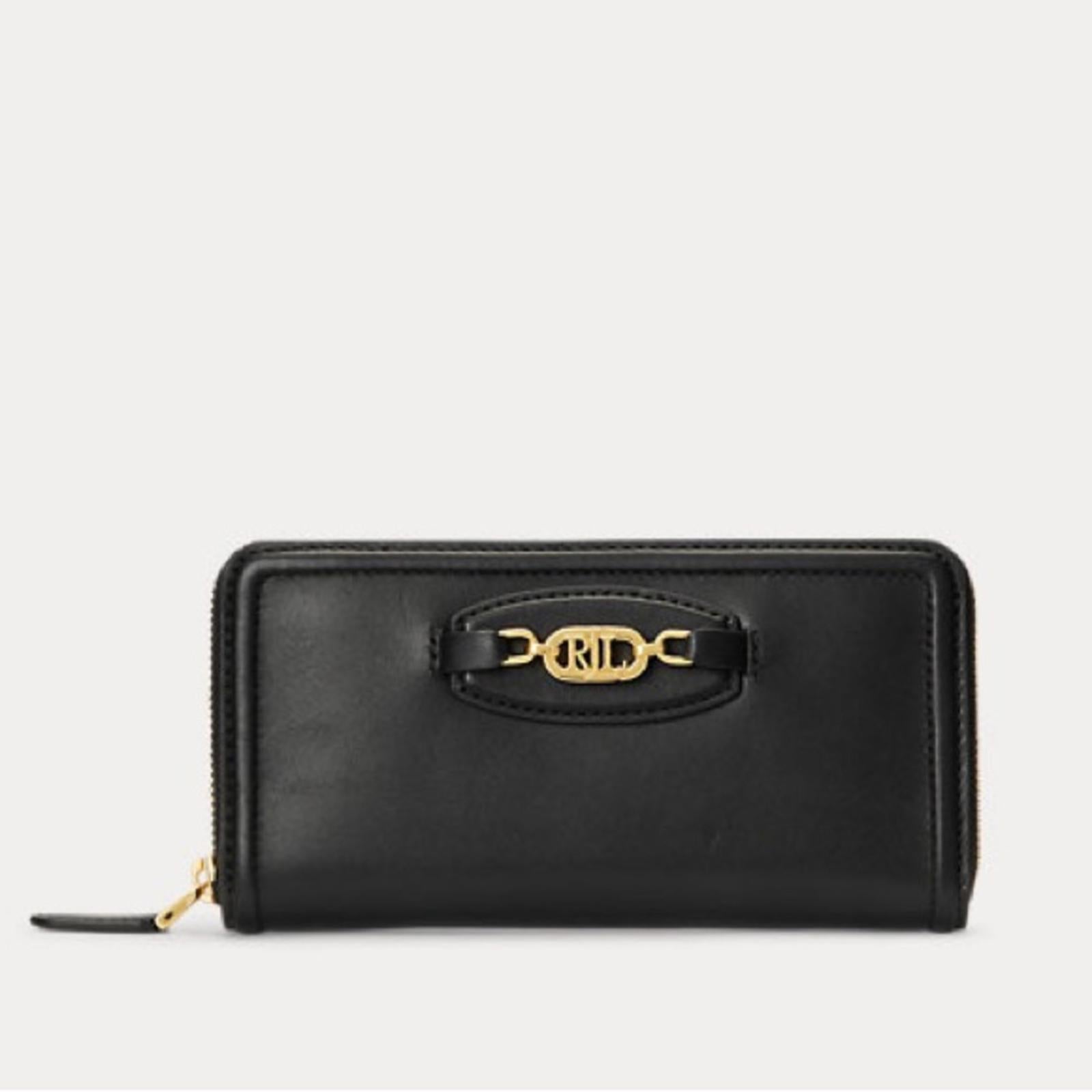 Ralph Lauren Leather Continental Wallet in Black, New w/Tag Retail $150 SOLD OUT