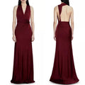 Et Ochs Valentina Open Back Gown Halter Evening Dress, Crimson, Size 8 NWT $1695