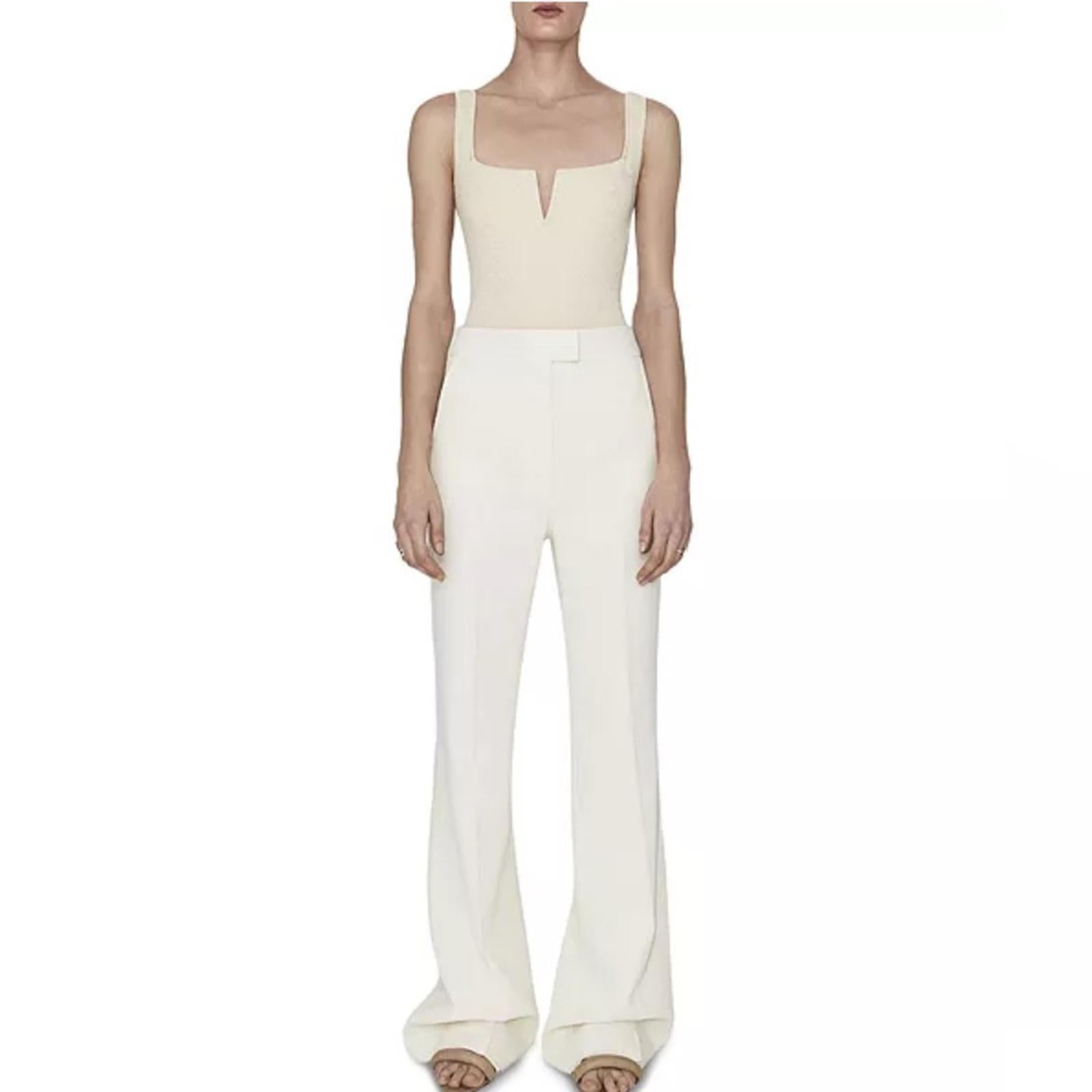 Galvan London Tailored Suit Trousers in Ivory/Cream, NWT, Size 4
