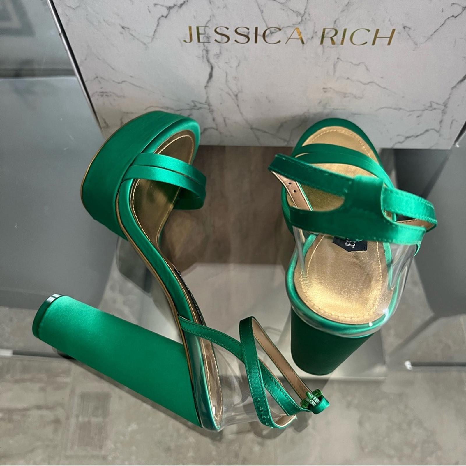 Jessica Rich Green Platform Sandals Size EU 38, New in Box with Dustbag
