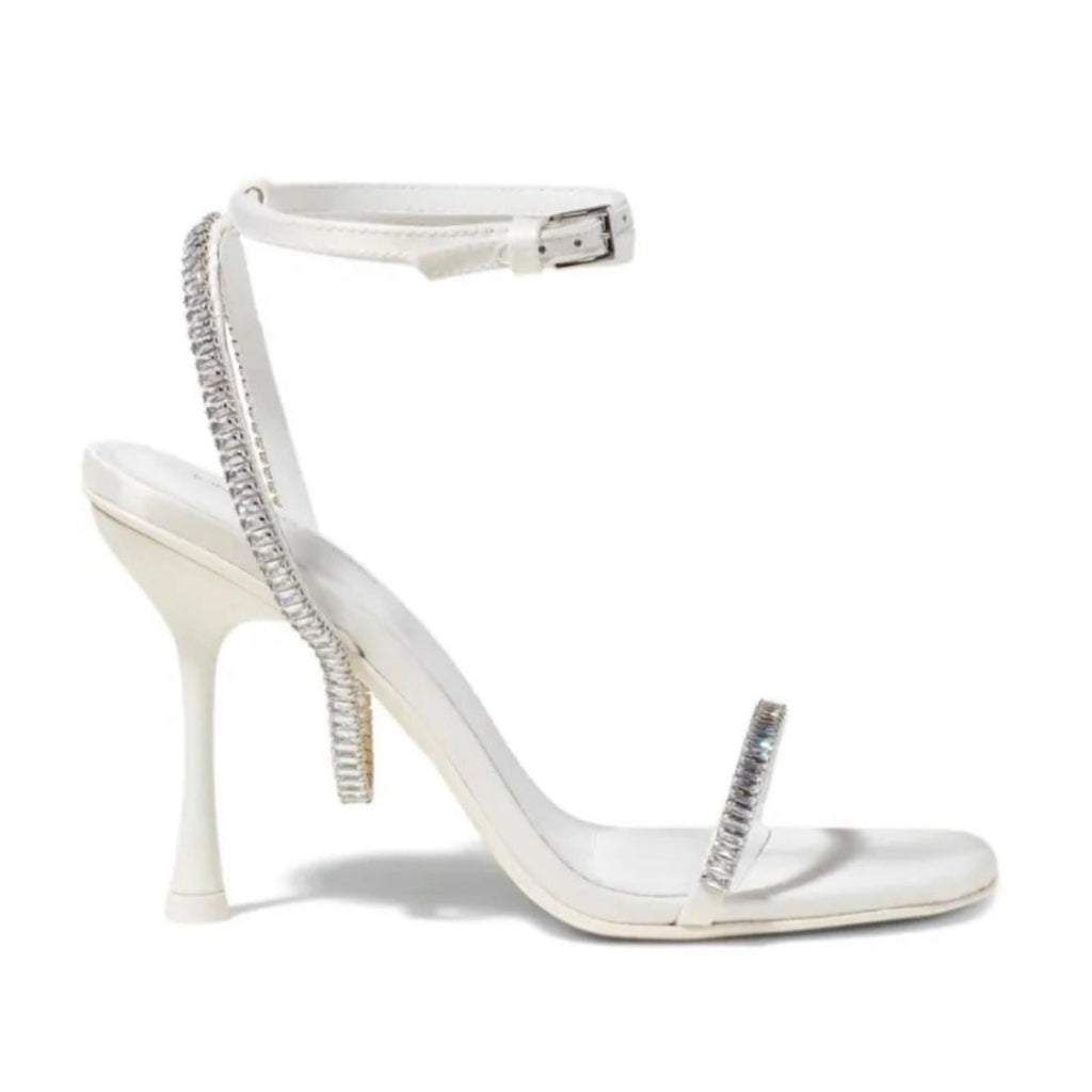 Jonathan Simkhai Luxon Crystal Harness Sandals White, Size EU41, NEW+DustBag