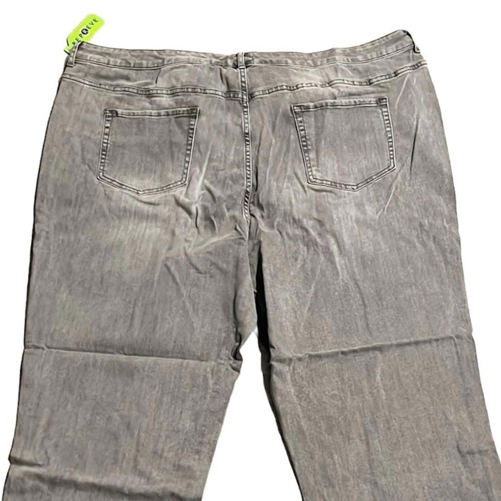 LOGO Grey Smoke Regular Straight-Leg Boyfriend Jeans, Plus Size 28 New w/Tag