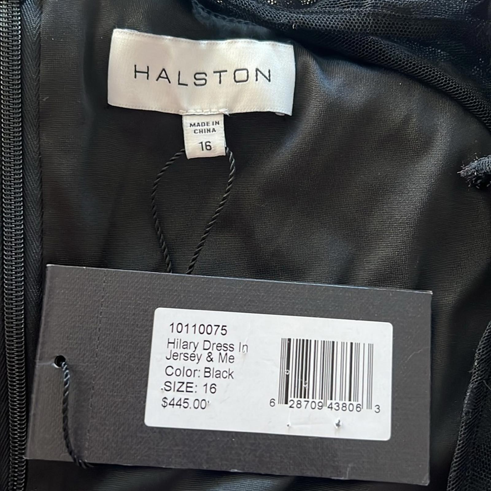 Halston curated by Reiss Polka Dot Mini Dress in Black, Size 16 New w/Tag $445