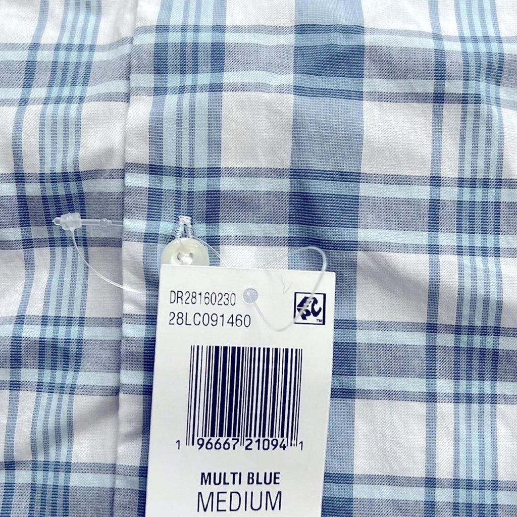 The Men’s Store Bloomingdale’s Plaid Button Up Dress Shirt Multi Blue Size M NWT