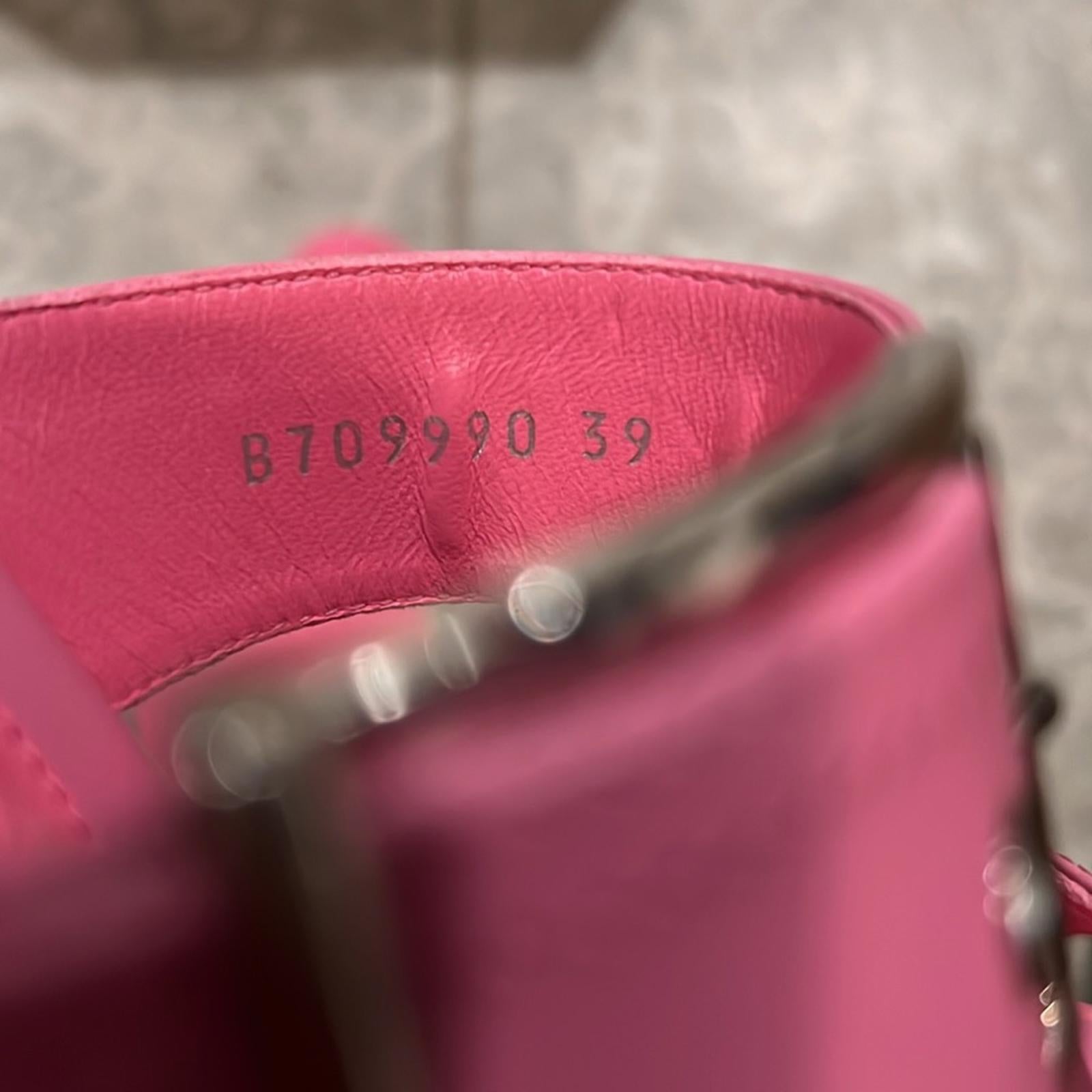 Alexander McQueen Double Buckle Punk Mule in Pink, Size 39 New w/DustBag $1050
