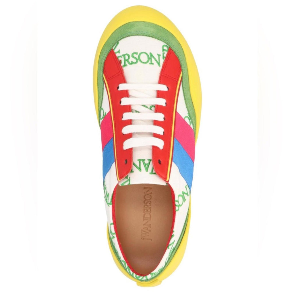 JW Anderson LaceUp Bubble Sneaker, Suede Yellow-Canvas Size 42 New in Box