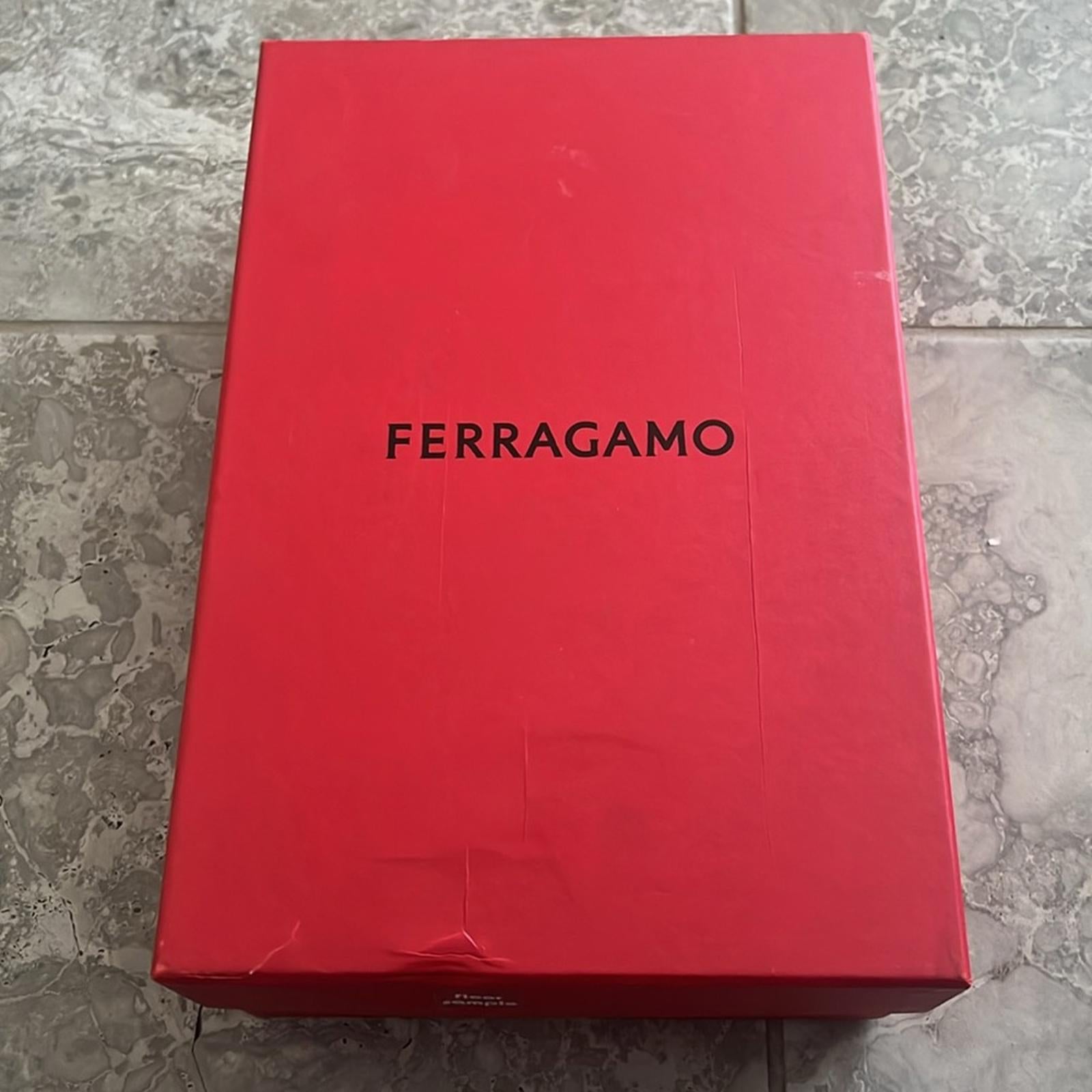 Ferragamo Denise Sandals 70mm in Silver, Size 7 NEW in Box
