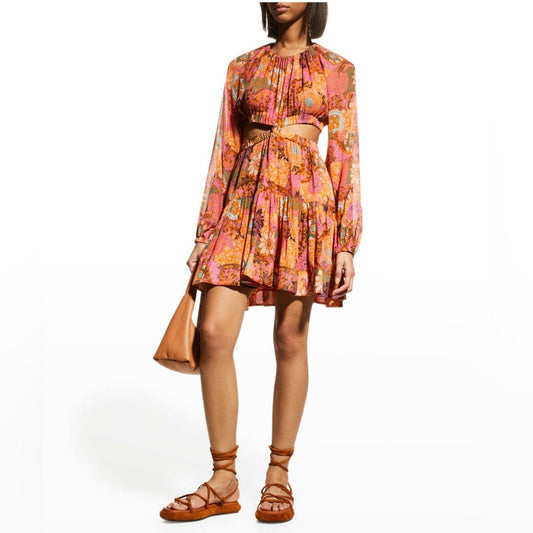 A.L.C. Izzy Silk Fit &Flare Cutout Dress, Size 4 New w/Tag Retail $695 SOLD OUT!