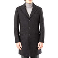 Calvin Klein Men’s Malibu Slim-Fit Charcoal Plaid Overcoat, Size 48 R NWT $495