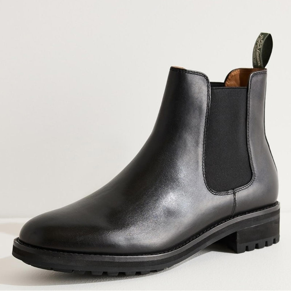 Polo Ralph Lauren Bryson Leather Chelsea Boots w/ Elastic Panels, NWT, Size 8.5