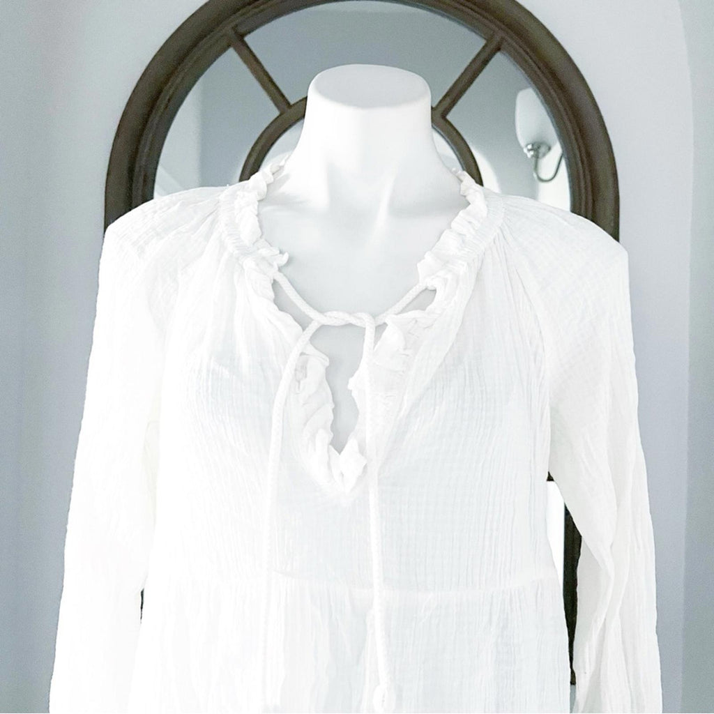 J. Crew Tiered Tunic Dress in White, Size Small EXCELLENT!