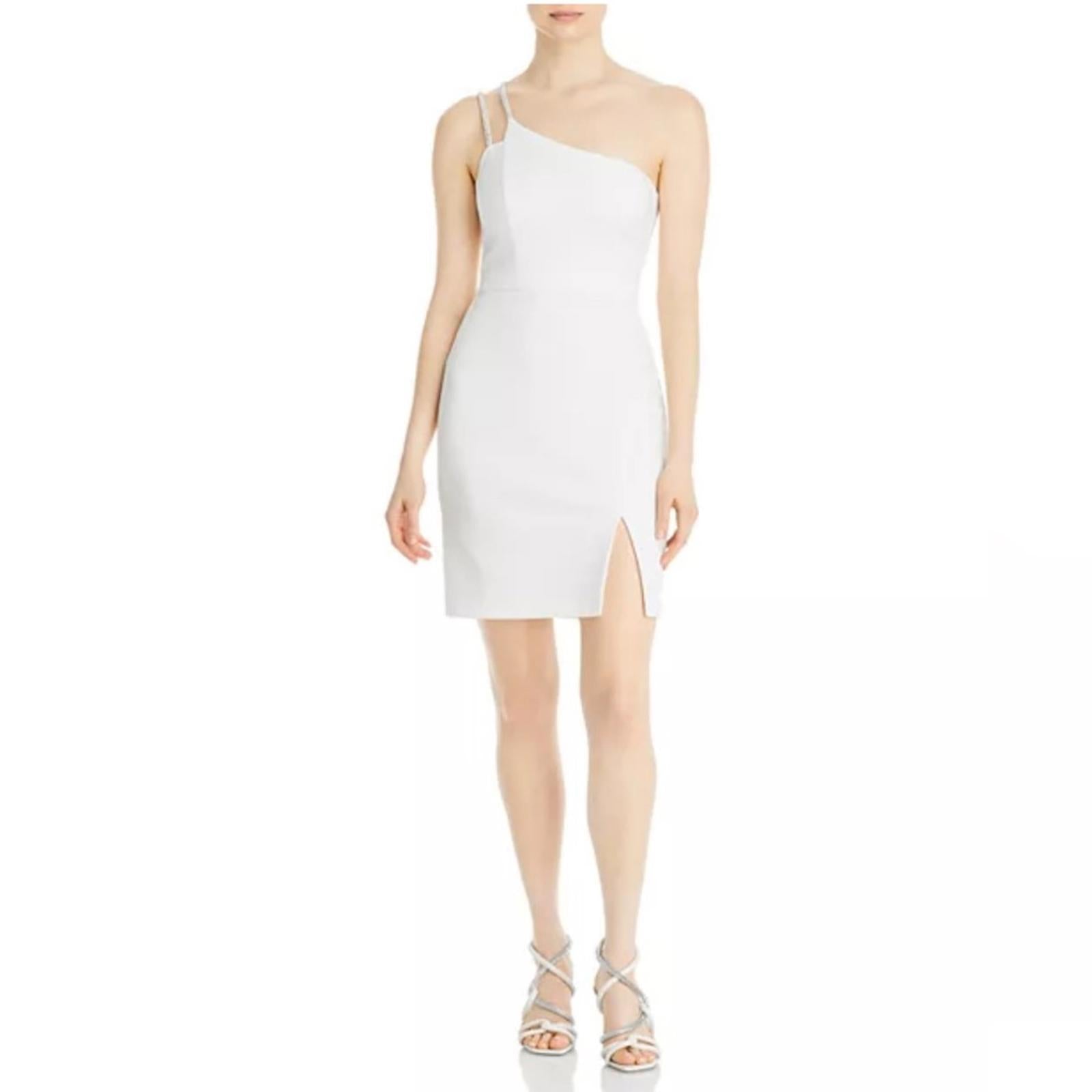 Bloomingdale’s Aqua Asymmetrical Scuba Double Strap Sheath Dress Size 8 NWT $228