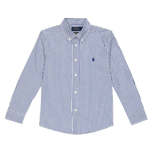 Polo Ralph Lauren Striped Cotton Poplin Shirt, Navy & White Size 14 New with Tag