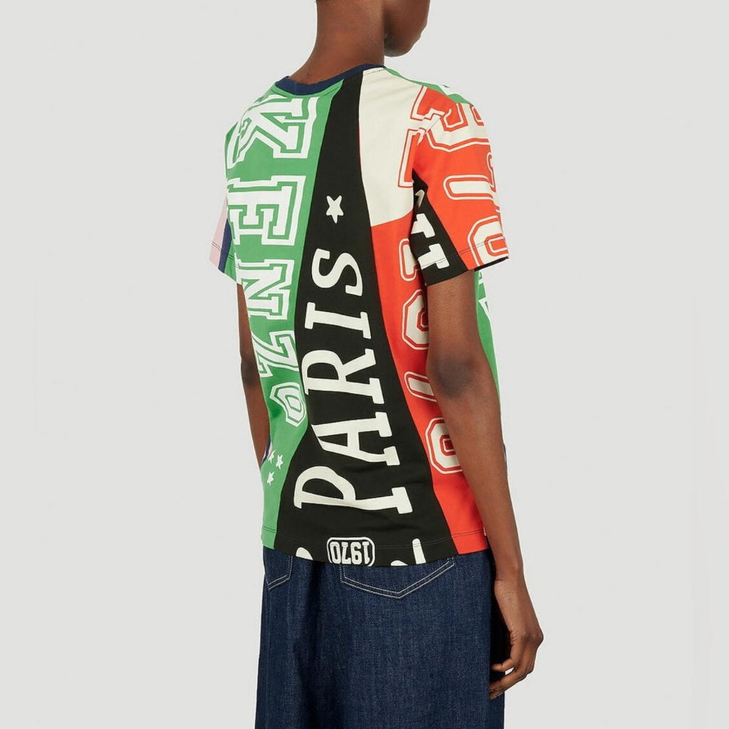 KENZO Flag Print Oversize Cotton T-Shirt, Size S New w/Tag