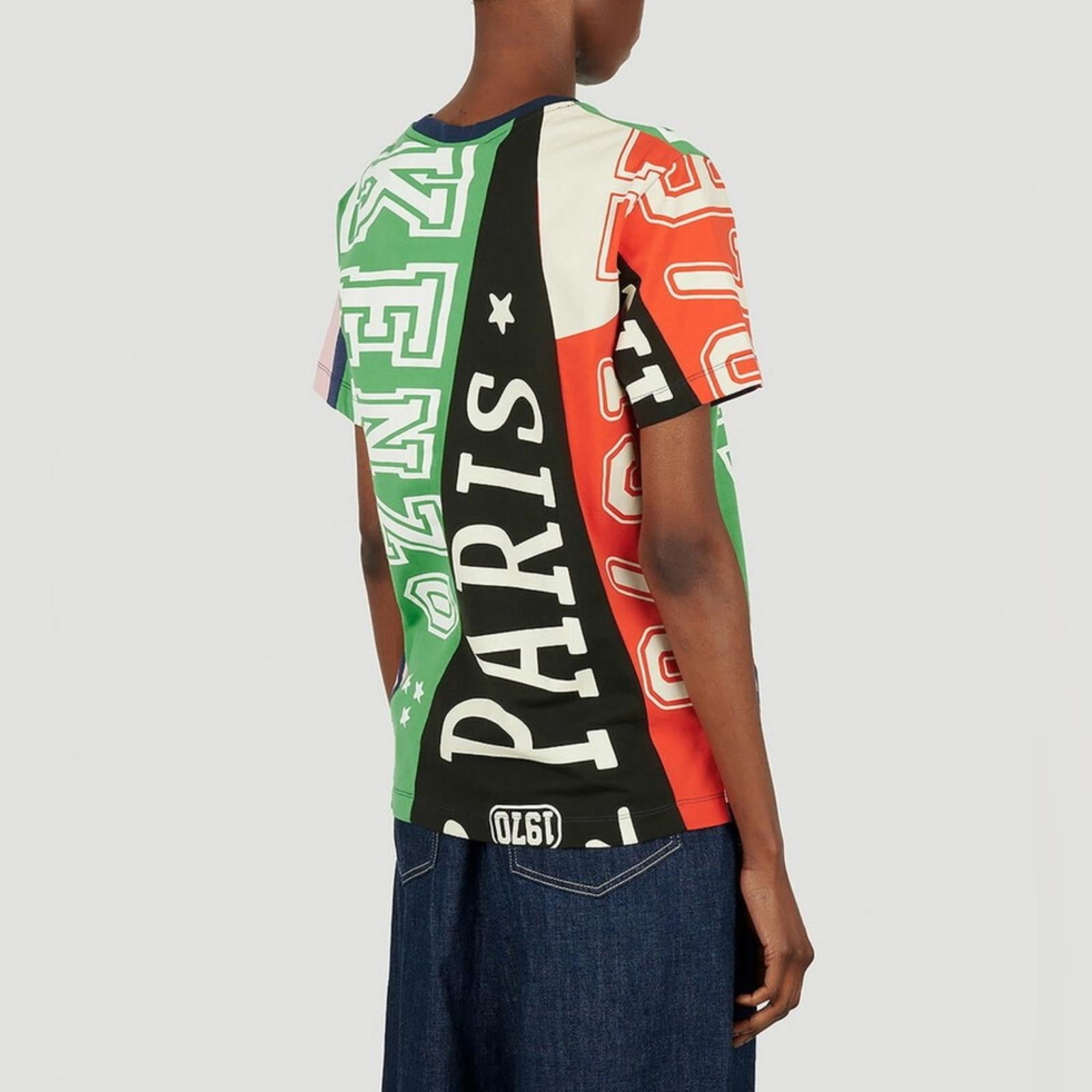 KENZO Flag Print Oversize Cotton T-Shirt, Size S New w/Tag