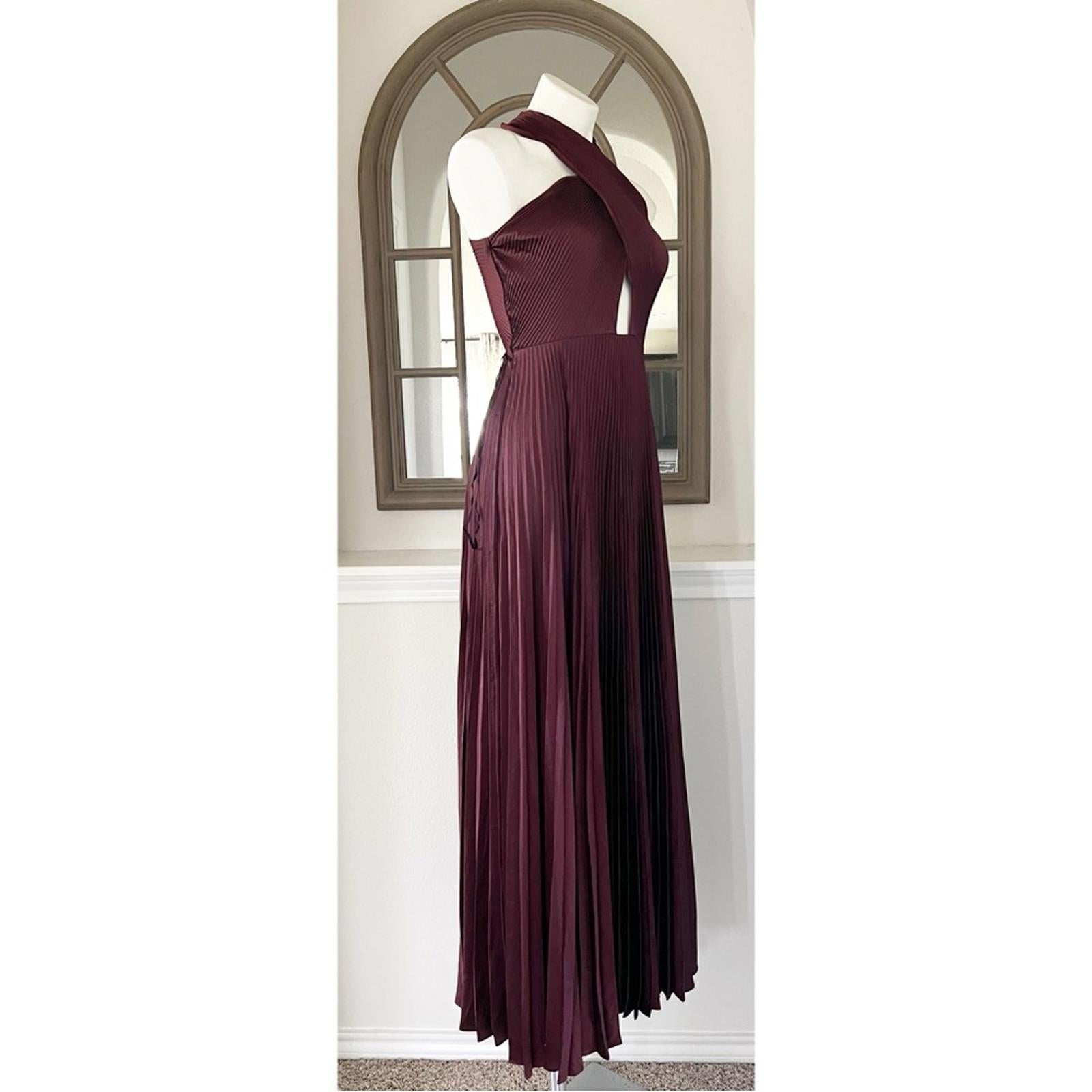 A.L.C. Athena Pleated Cutout Gown, Chicory Size 2, New w/Tag SOLD OUT!